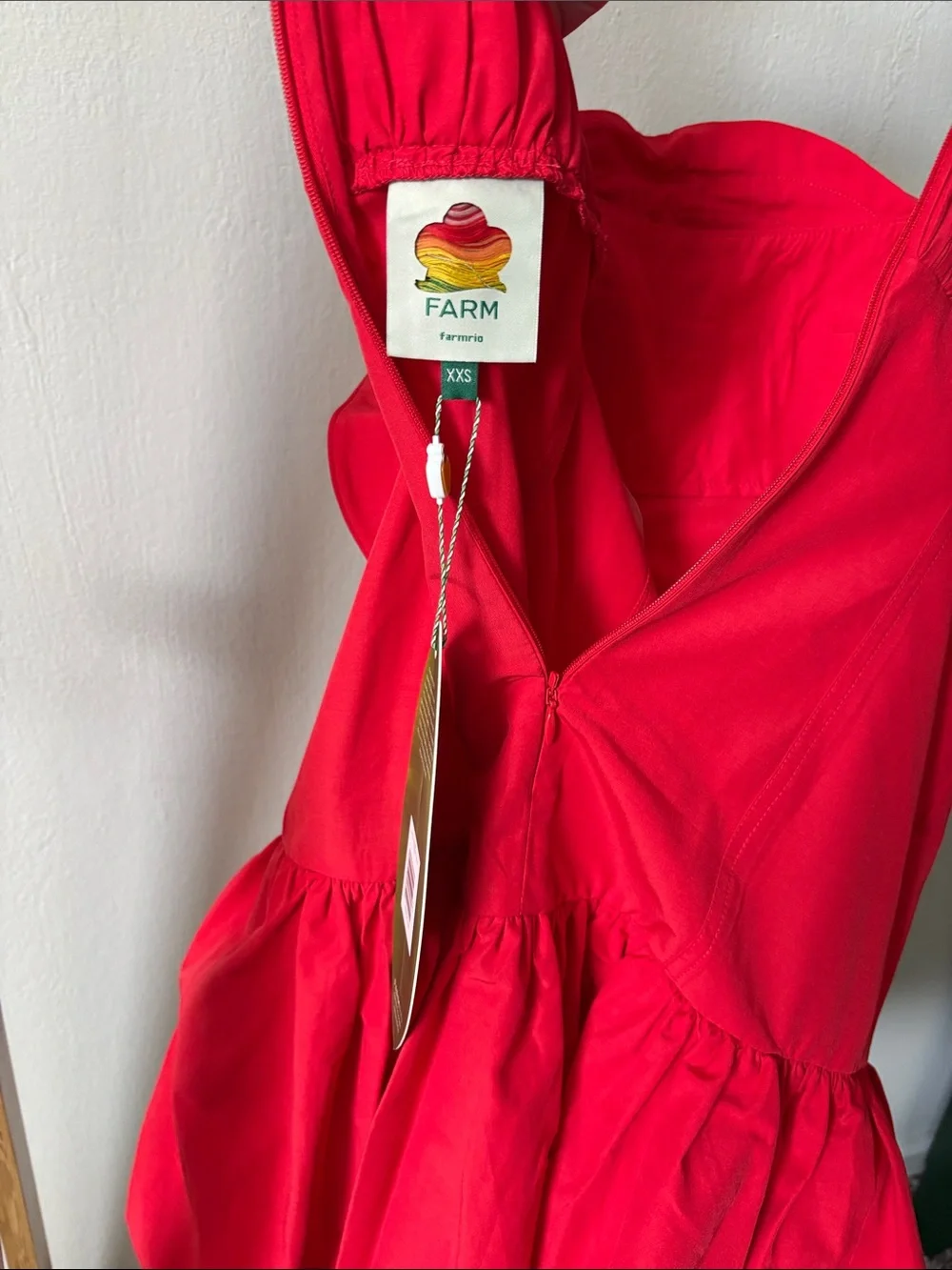 FARM Rio Red Floral Rosette Mini Dress - Picture 9 of 11